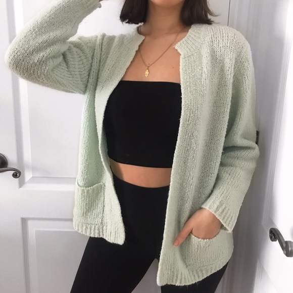 Vintage mint green cozy sweater - Picture 4 of 4
